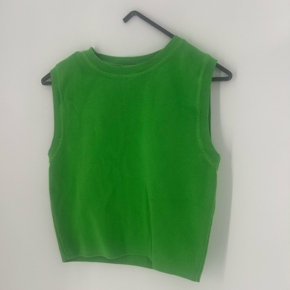 Zara Knit Cropped Sleeveless Muscle Tank Top - Picture 2 of 6